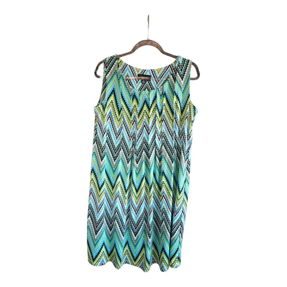 RN Studio by Ronni Nicole Shift Dress Sleeveless Geometic Multicolor Size M